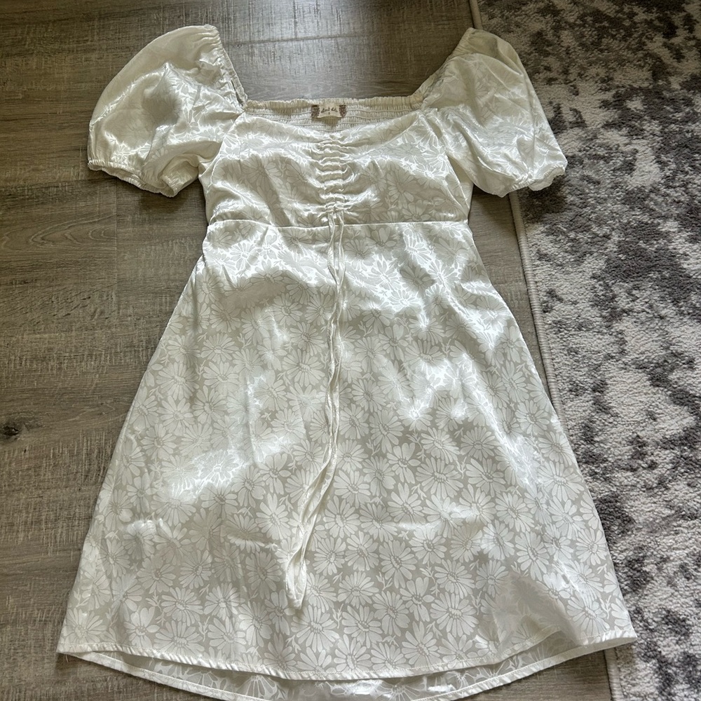 Altar'd State Cream Textured Dress